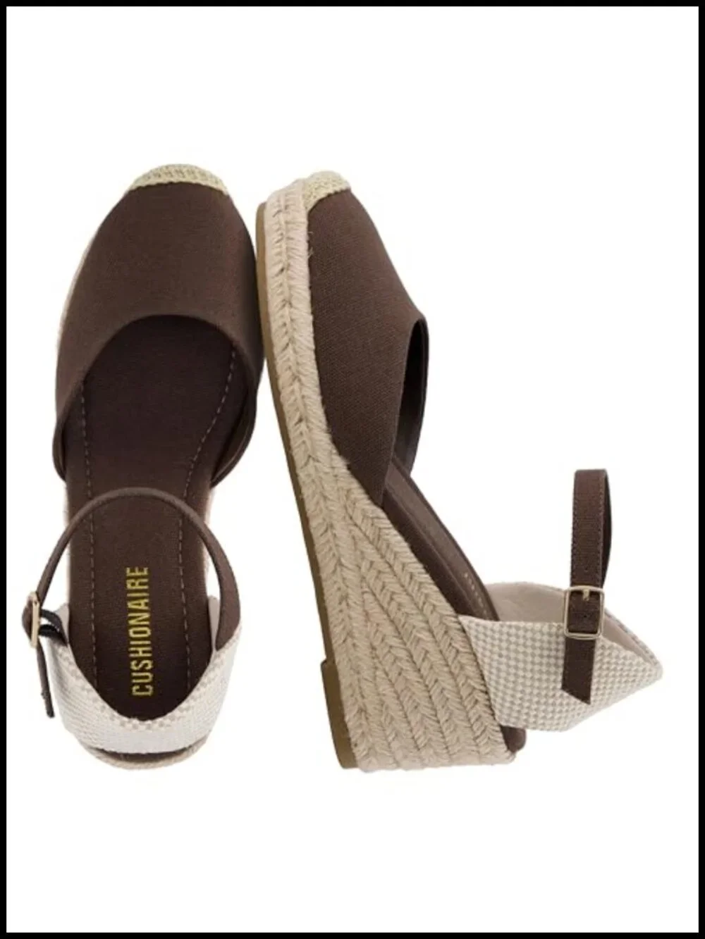 Closed Toe Espadrille Wedge Sandals with Adjustable Buckle